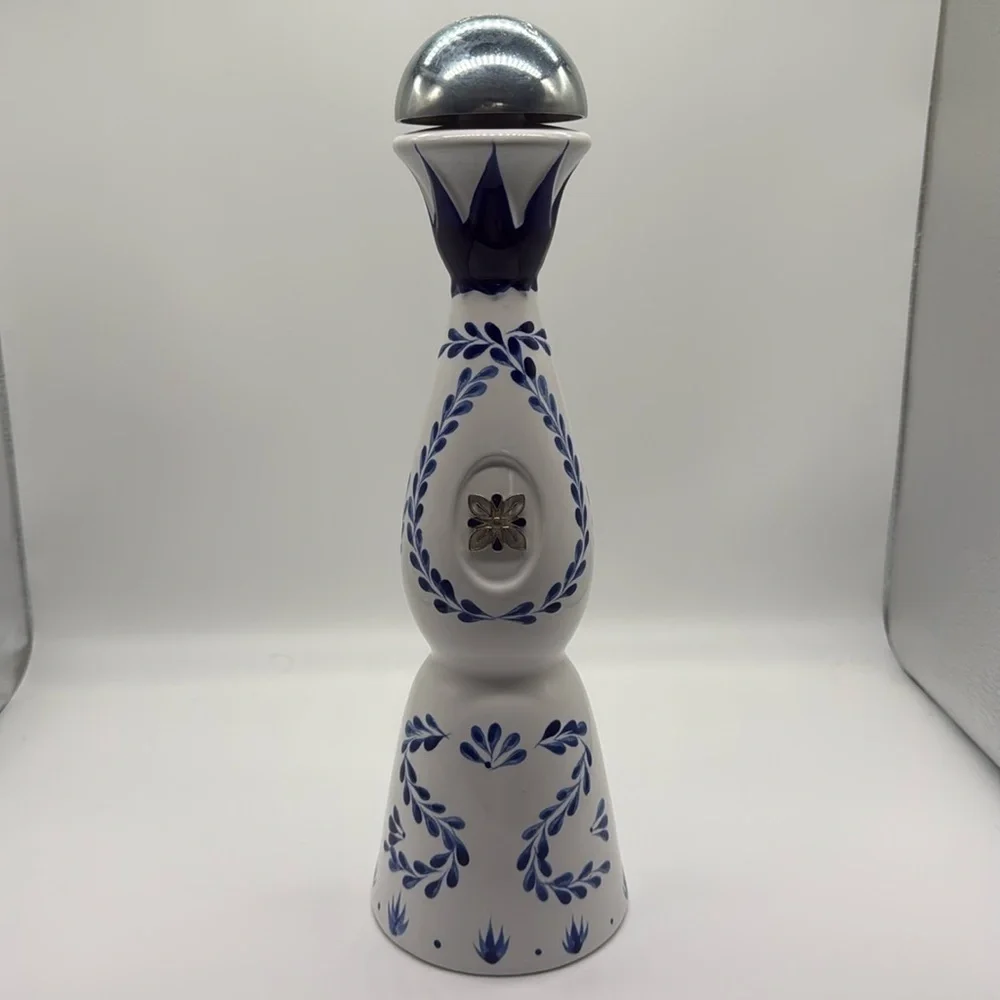 Clase Azul Reposado 750ml Tequila Empty Blue & White Bottle.